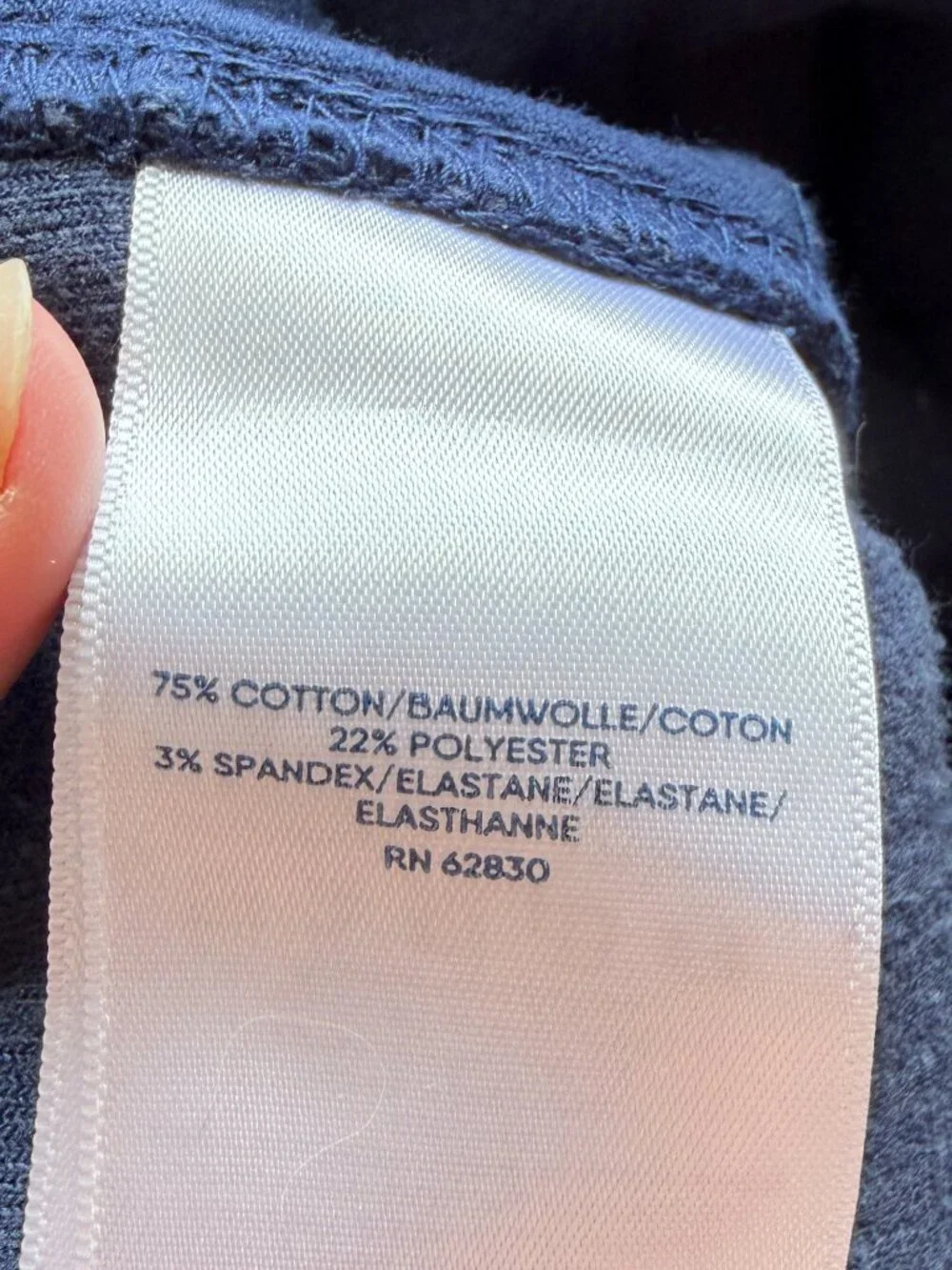 Lands End Sport Knit Straight Leg Cargo Corduroy Pants Navy Blue